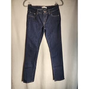 Levis 711 Skinny Mid Rise Dark Wash Blue Stretch Denim Jeans 14 Regular NWOT